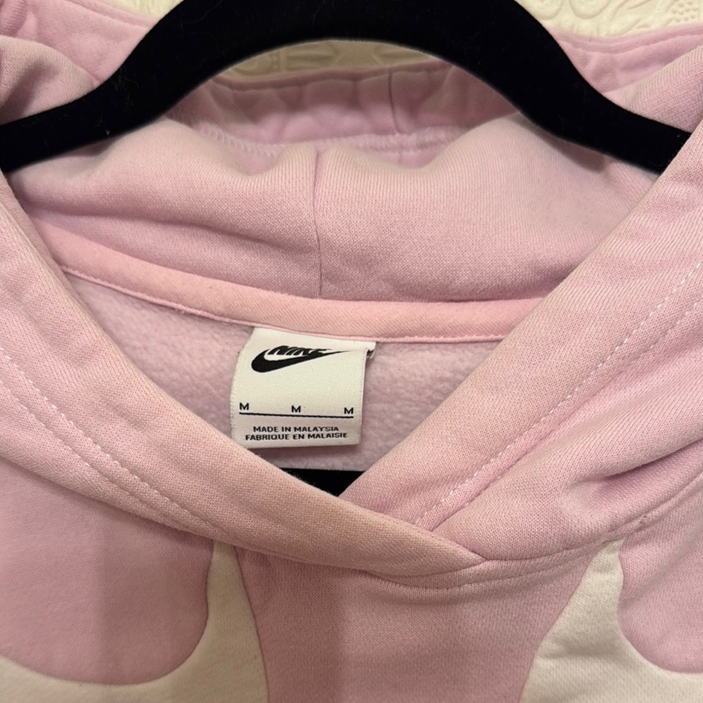 ⬇️ Nike Swoosh oversized hoodie in regal pink with double swoosh logo Size M - Picture 4 of 8